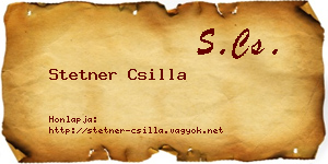 Stetner Csilla névjegykártya