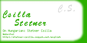 csilla stetner business card